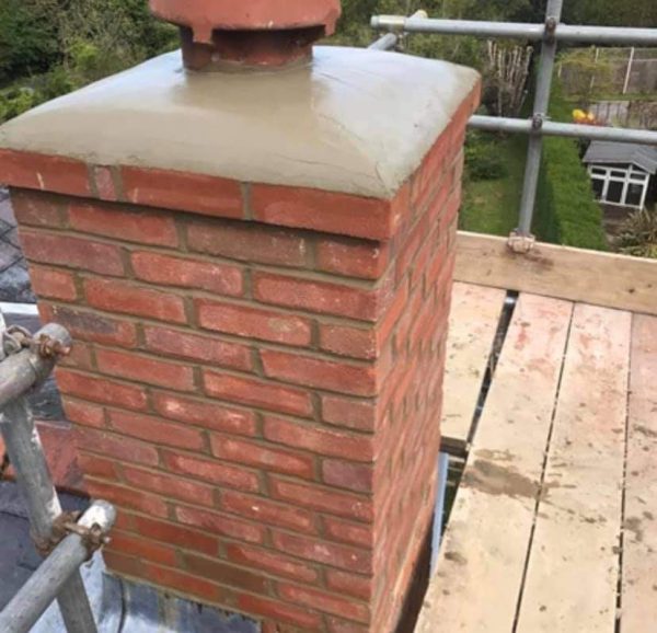 Chimney being repaired in Allen