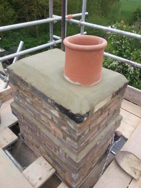 Chimney being repaired in Ballitore