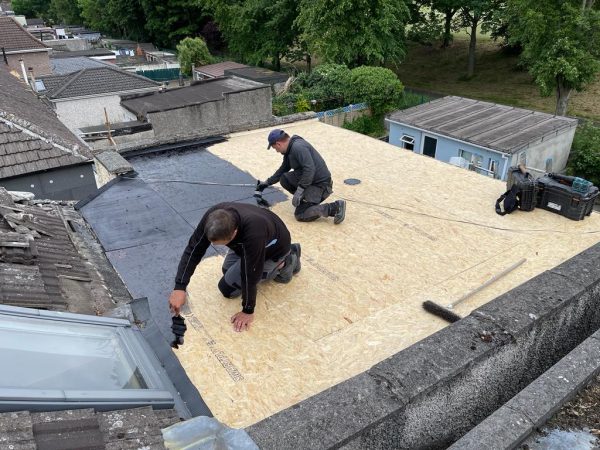 Gutters being repaired in Suncroft