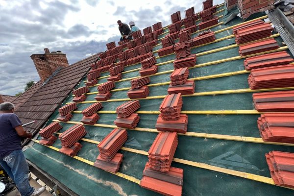 Roof being repaired in Ballitore